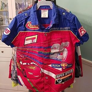 Disney Lightning McQueen button down shirt